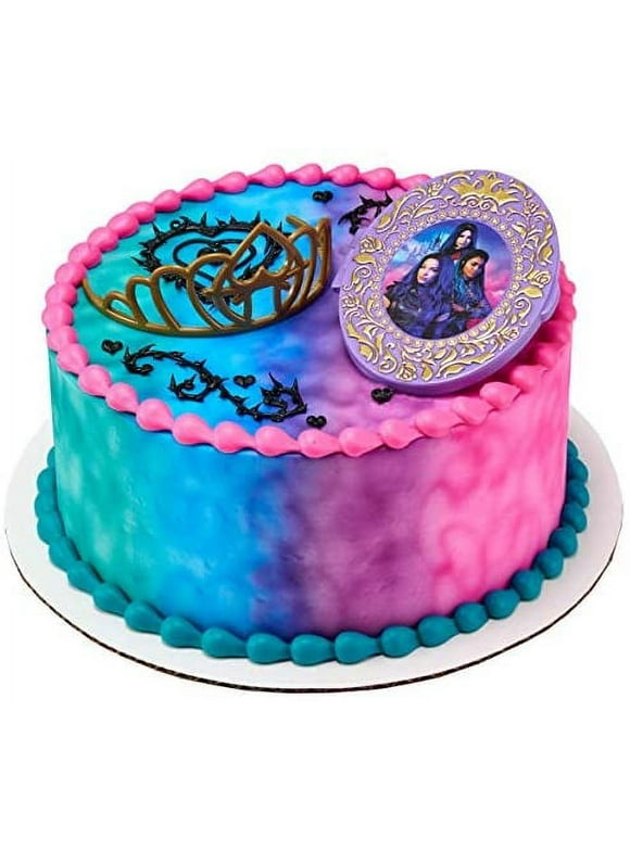DecoPac Decorating 24327 DISNEY DESCENDANTS 3-GOOD 2 B BAD Cake Topper for Birthdays and Parties, 1 SET, Multiple