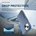 thumbnail image 4 of for iPhone 13 Mini Case, Defender Case Compatible with iPhone 13 Mini Case, Hybrid Heavy Duty Military Grade Full-Body Drop Shockproof Dustproof 3-Layers Rugged Protective Phone Cover, 
Royalblue, 4 of 6