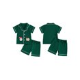 thumbnail image 2 of BemeyourBBs Kids Christmas Pajamas Set Embroidery Santa Claus Shirt with Shorts, 2 of 9