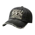 thumbnail image 2 of There's a Chance I don't Care Vintage Baseball Cap Embroidered Cotton Adjustable Distressed Dad Hat, 2 of 6