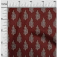thumbnail image 1 of oneOone Cotton Silk Fabric Leaves & Floral Block Printed Craft Fabric BTY 42 Inch Wide, 1 of 4