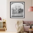 thumbnail image 3 of Historic Framed Print, Coolies flailing barley, along road between old and new Fusan - looking east to harbor entrance - Korea, 17-7/8" x 21-7/8", 3 of 9