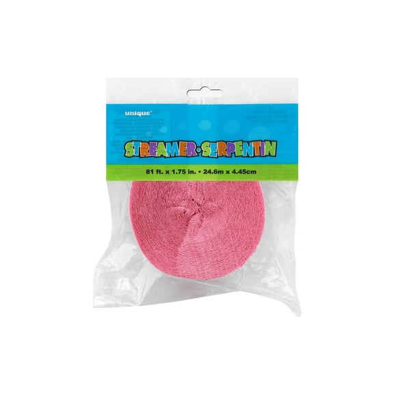 Pastel Pink Crepe Paper Streamers, 81ft