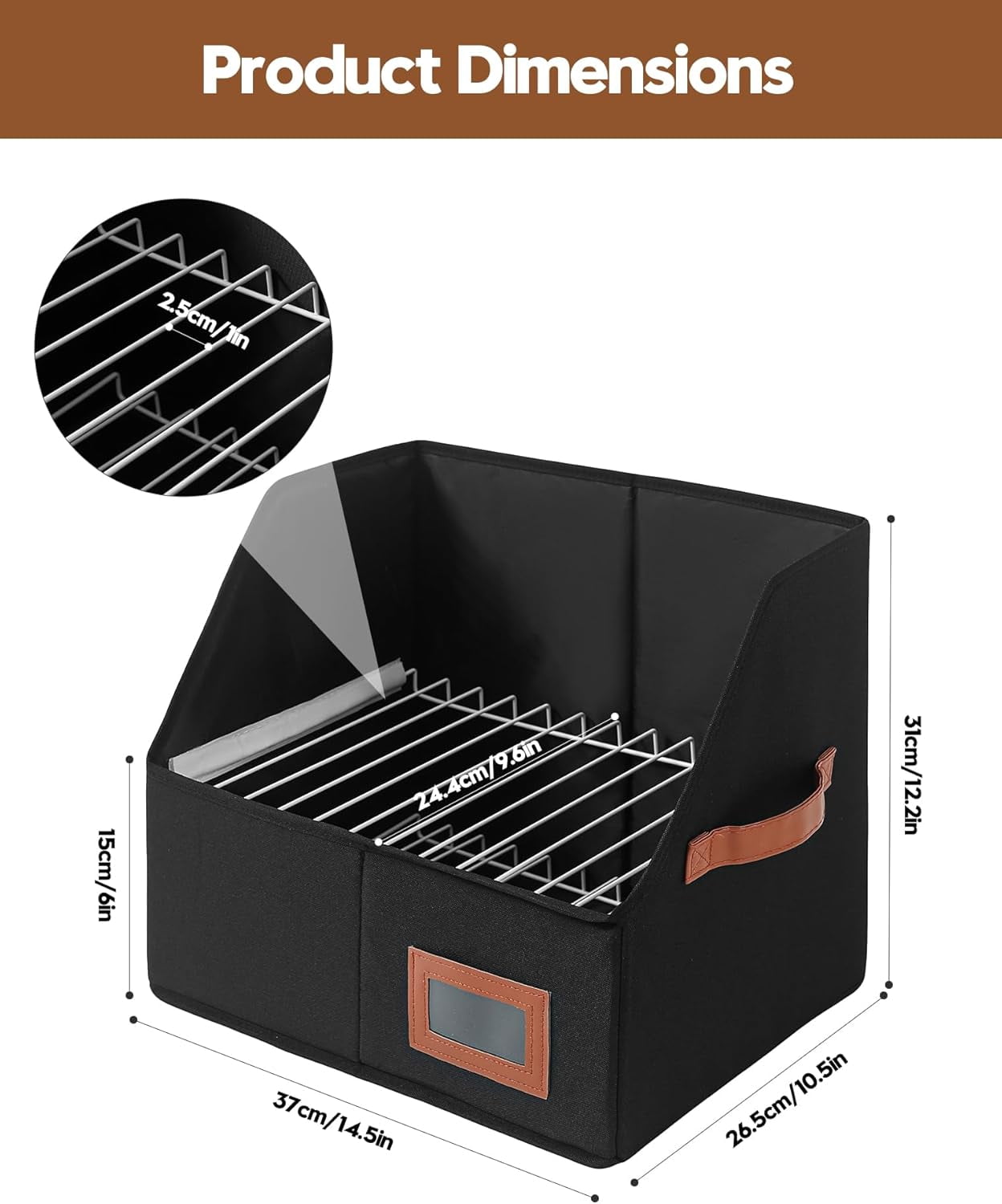 Clipboard Holder for Classroom-2 Pack Foldable Clip Board Storage Organizer Basket with Handle for Easy Carrying, Classroom Office Desk Organizer Bin, Clipboards Not Included