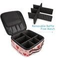 thumbnail image 4 of FORMRS Travel Makeup Bag Large Capacity Train Case Cosmetic Organizer with Adjustable Dividers, Bunnies and Hearts, 4 of 8