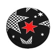 thumbnail image 3 of 17'' Black and White Star Pattern Tire Cover, Universal Spare Wheel Covers, Dust-Proof, Water-Proof, Sun-Proof and Corrosion-Proof, 3 of 9