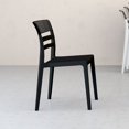 thumbnail image 6 of Luxury Commercial Living 33" Black Transparent Outdoor Patio Dining Chair, 6 of 7