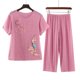thumbnail image 3 of Pantalones de Mujer Traje de Verano Impreso de Manga Corta Cuello Redondo Top & Shorts Set, Delgado Y Casual de las Mujeres Pantalones Casuales, 3 of 3