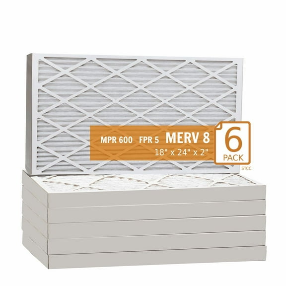 18x24x2 Key Pleat Purolator Air Filter - MERV 8 (6 Pack)