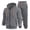 Dark Gray, variant on Chiccall Mens Casual Fleece Tracksuit Set with 4 Zipper Pockets 2 Pieces Sweatsuits Hooded Full Zip Hoodie & Jogging Pant