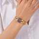 thumbnail image 2 of Pulsera con diseño de cadena cubana Abertura ajustable Accesorios de moda de gama alta para mujer Chica, 2 of 7