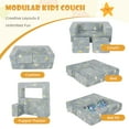thumbnail image 4 of Costway Canapé pour Enfants, Tout-Petit, Convertible, Sofa Lumineux pour Jouer avec Housse d'Ottoman et Poches Latérales, 4 of 10