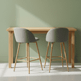 thumbnail image 3 of Homy Casa Set of 2 Modern Bar Stool with Fabric Upholstery - 26 in. Seat Height Adjustable Seat for Kitchen Island, 3 of 10
