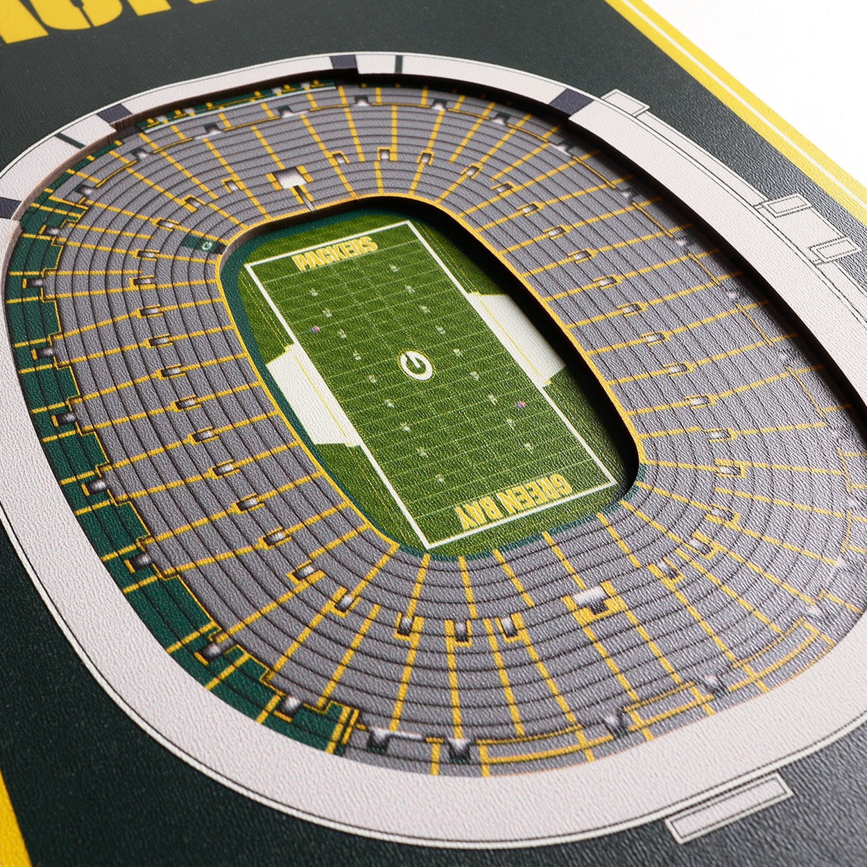 YouTheFan NFL Green Bay Packers 8x32 Stadium View Banner