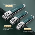 thumbnail image 3 of 4Pcs/Set Toenail Clippers Fingernail Clipper with Faux Leather Case Sharp Sturdy Curved Edge Professional Stainless Steel Nail Clippers Set Travel Use, 3 of 8