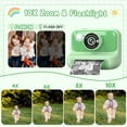 thumbnail image 5 of 2.4" Instant Print Camera, 1080P HD Instant Kids Camera w/ 32G Card & Photo Paper for Girls Boys Age 6-12 Birthday Gifts DIY - Green, 5 of 8