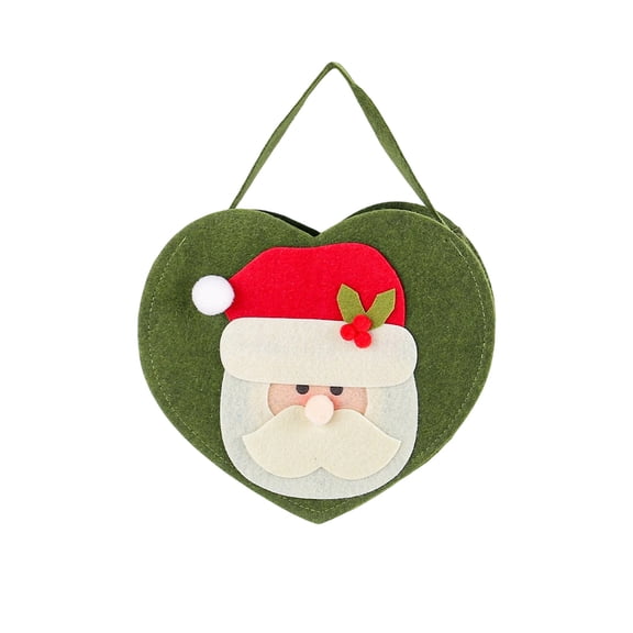 Reusable Christmas Gift Bag - Non-Woven Fabric Holiday Treat Bag for Cookies, Candy, Gifts, Wrapping Party Favors