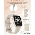 thumbnail image 3 of Wearlizer Floral Embossed Band Compatible with Apple Watch Band 38mm 40mm 41mm 42mm 44mm 45mm 49mm Women, Cute Cherry Blossoms Sport Replacement Strap for iWatch Series 9 8 7 6 5 4 3 2 1 SE Ultra 1 2, 3 of 7