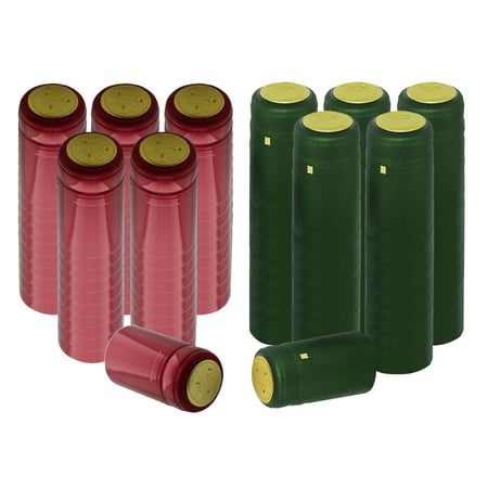 Dark Red Wine - Home Brew Ohio Holiday PVC Pack For Wine Bottles - 50 Green 50 Red