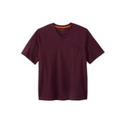 Boulder Creek By Kingsize Men's Big & Tall Heavyweight Pocket V-Neck Tee