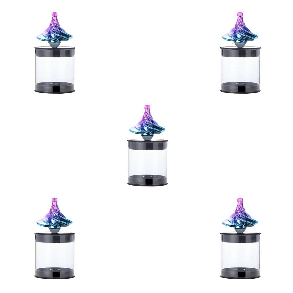 Gyroscope Pneumatique Soufflant Coloré – Jouet Décompression Gyroscope à Vent – Cadeau Enfant Ado Adulte (Or)
