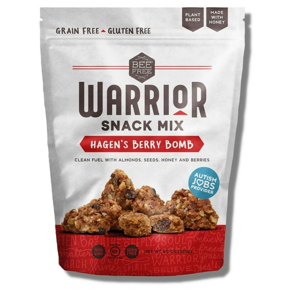 Pack of 6, Beefree Hagen's Berry Bomb Granola Warrior Mix, 9 oz