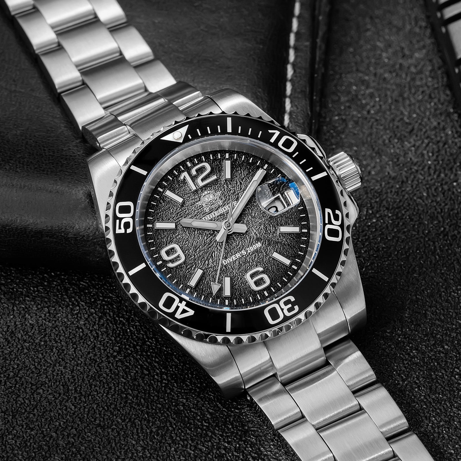 ADDIESDIVE Men's Military Dive Watch -Japanese Quartz, 200m Waterproof, Luxury Quartz Watch Luminous 316L Steel Unidirectional Bezel Analog Watches for Men
