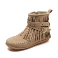 thumbnail image 4 of Fringe Studded Suede Flat Boots, 4 of 4