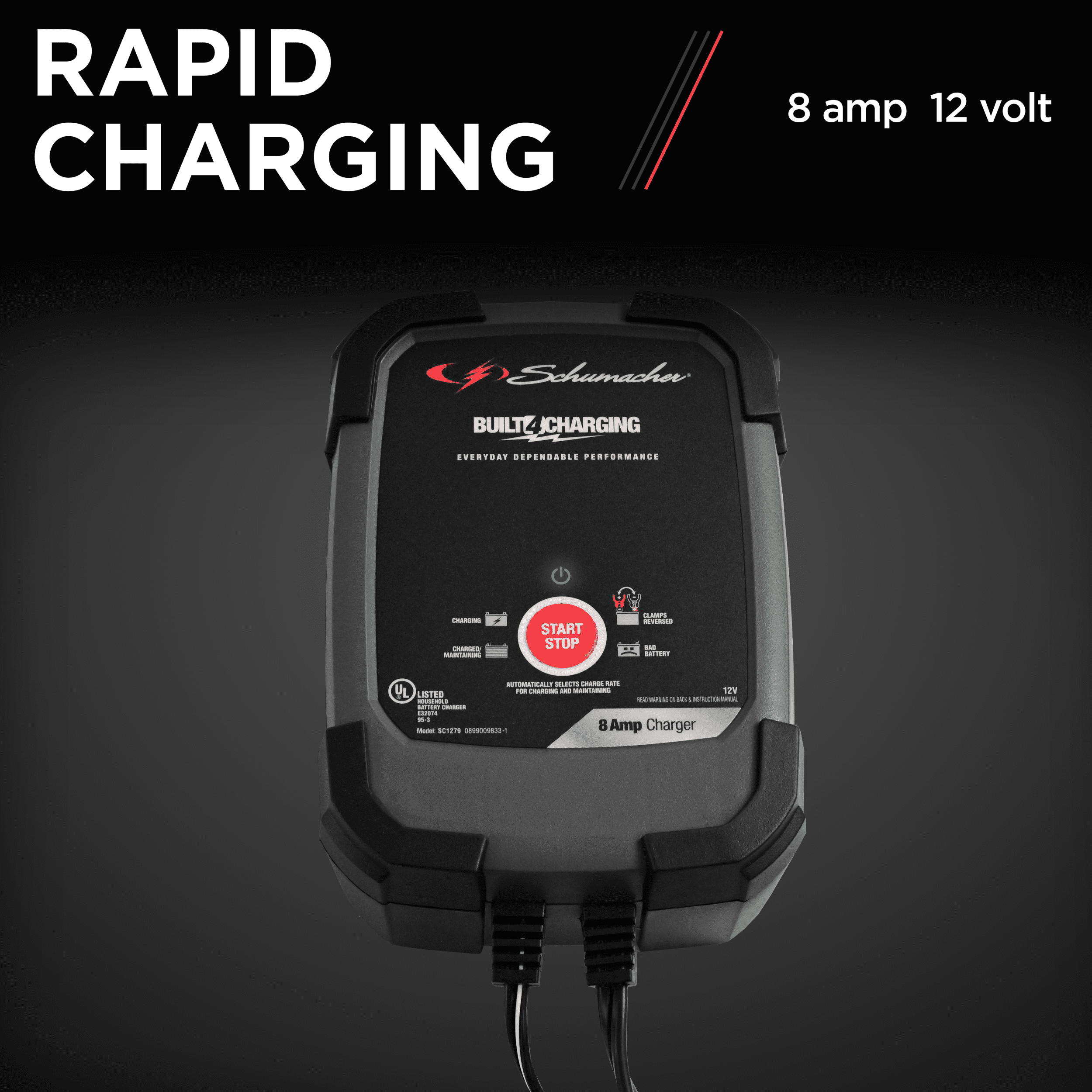 BATTERY CHARGER WITH AUTOMATIC LOAD HOLDING SC POWER SCZ 8 AUTOMATIC 12V  800mA (FOR ALL BATTERIES : PB ,CLASSICAL,MAINTENANCE FREE, AGM , GEL) - P2R