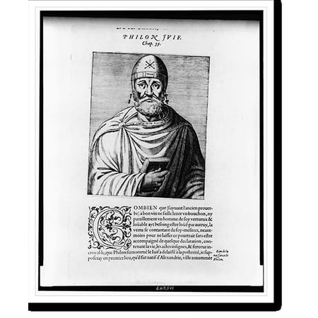 Historic Print, [Philo Judaeus, half-length portrait, facing front], 16" x 20"