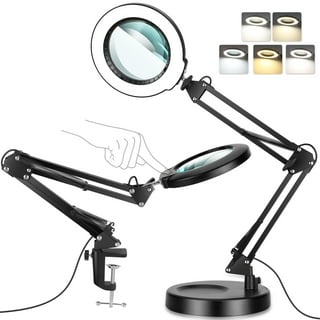 5x Magnifying Glass with Light and Stand LED Desk Lamp 3x10x