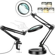 Desk Top LED Lighted Workbench Magnifier Glass Magnifying Lights for Craft  Hobby