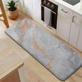 thumbnail image 5 of Gray Orange Marble Pattern Kitchen Rug Mat,Kitchen Runner Rugs Non Skid Washable,Decorative Kitchen Floor Mats for Kitchen,Sink,Laundry,17"x47.2", 5 of 7