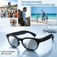 thumbnail image 3 of Smart Camera Glasses Featuring An 8MP Ultra-wide-angle Camera,  AI Voice Control, 8 Hours Of Immersive Audio Playback, Wi-Fi And Bluetooth 5.3, And Support for Type-C Charging W, 3 of 8