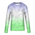 thumbnail image 4 of Qingpeng 3D Graphic Printing Pullover for Men Casual Long Sleeve Crewneck Shirts Plus Size Slim Fit Workout Tops Streetwear, 4 of 5