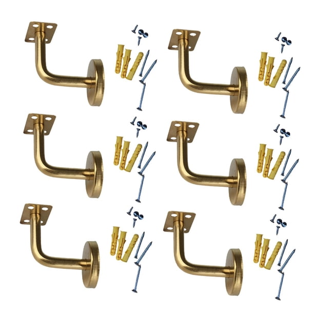 6 soportes para barandilla de escalera, pasamanos fijos para escalera 6 cm x 8 cm