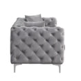 thumbnail image 2 of Morden Fort Modern Contemporary Living Room Sofa Set Chair and Couch with Deep Button Tufting Grey Dutch Velvet, 2 of 9