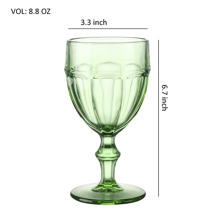 Set of Six Vintage Crystal Stemmed Wine Glasses, Barware Glasses, Crystal  Stemware, Water Glasses, Drinking Glasses, Bar Deco 