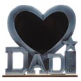thumbnail image 1 of Phenofice Heart Shaped Picture Frame I Love Dad Metal Photo Frame Silver 4X3.5CM Inner Frame 1Pcs Collection, 1 of 4