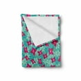thumbnail image 2 of Lily Soft Flannel Fleece Blanket, Vibrant Flower Field Flourishing Spring Season Daisy Valentines Garden Pattern, Cozy Plush for Indoor and Outdoor Use, 50" x 60", Turquoise Magenta, by Ambesonne, 2 of 6