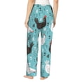 thumbnail image 3 of Fotbe Lovely Roosters Women's Pajama Pants,Sleepwear Pants,Pj Bottoms Drawstring And Pockets-Large, 3 of 9