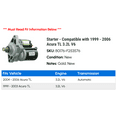 thumbnail image 2 of Starter - Compatible with 1999 - 2006 Acura TL 3.2L V6 2000 2001 2002 2003 2004 2005, 2 of 2