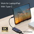 thumbnail image 7 of FVH USB4 USB-C Type-C Source to Female HDMI 2.1 Cable Display 8K 60HZ UHD 4K HDMI Male Monitor, 7 of 7