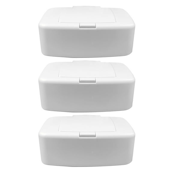 WHAMVOX  3 Pcs Dispenser One-handed Home Office Wet Wipes Storage Box
