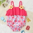 thumbnail image 2 of Kogui Little Girls Swimsuits Infant Baby Girl One Piece Swimsuit Toddler Sleeveless Beach Bikini Bathing Swimwear 12 24 Months (Pink,12-24 Months), 2 of 4