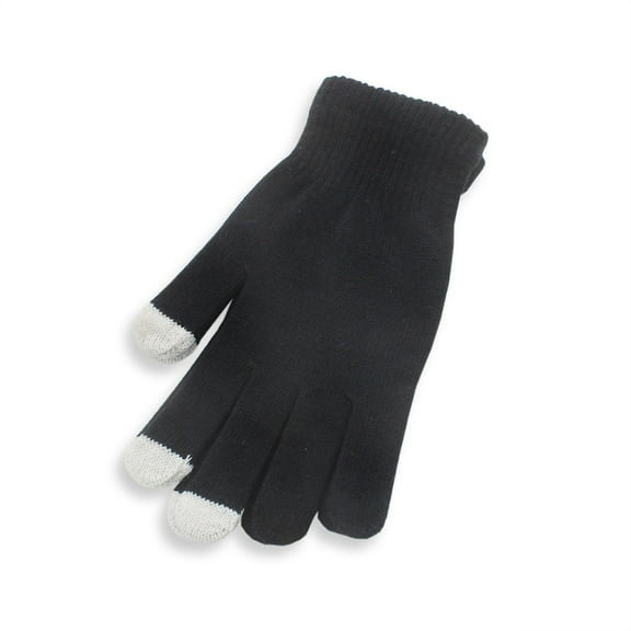 Tittly Winter Gloves Gloves for Women Knitted Cold Proof Plush Thickened Christmas Gloves Cotton Gloves Warm Gloves Black A