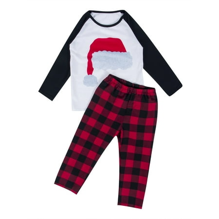 

Wayren USA Family Matching Christmas Sleepwear Women Men Kids Xmas Nightwear Pajamas Set