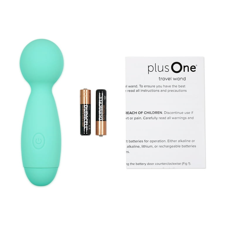 plusOne Powerful Vibrating Wand, Cordless Body Massage Stick, High-Quality  Silicone, Teal