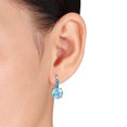 thumbnail image 4 of Everly Women’s 15 1/4ct TGW Sky and London Blue Topaz Sterling Silver Leverback Earrings, 4 of 8