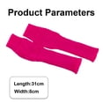 thumbnail image 2 of Puños de piel sintética para muñecas: calentadores de brazos sin dedos para mujer, guantes elásticos de invierno, guantes acrílicos, guantes largos, 2 of 5